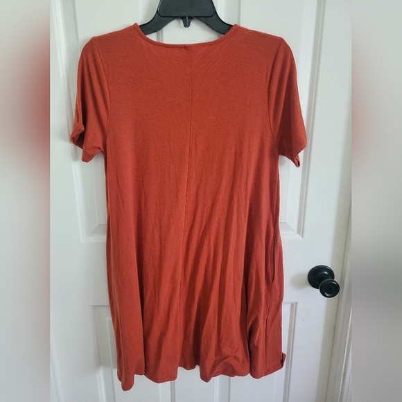 Zenana Premium Womens Rust Orange Short Sleeve Tunic Top Size Medium - Picture 2 of 4